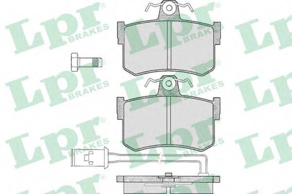 LPR 05P341 Комплект гальмівних колодок, дискове гальмо