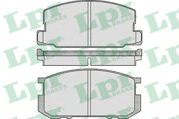 LPR 05P416 Комплект гальмівних колодок, дискове гальмо