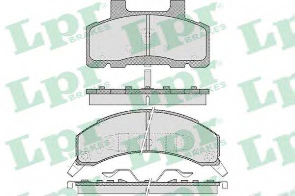LPR 05P460 Комплект гальмівних колодок, дискове гальмо