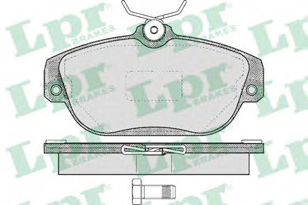 LPR 05P601 Комплект гальмівних колодок, дискове гальмо