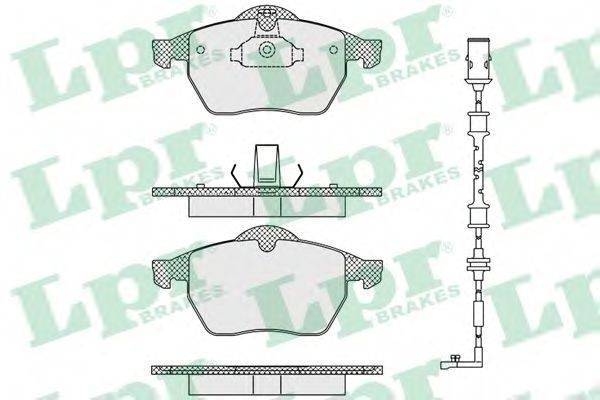 LPR 05P635A Комплект гальмівних колодок, дискове гальмо