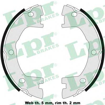 LPR 07800 Комплект гальмівних колодок, стоянкова гальмівна система