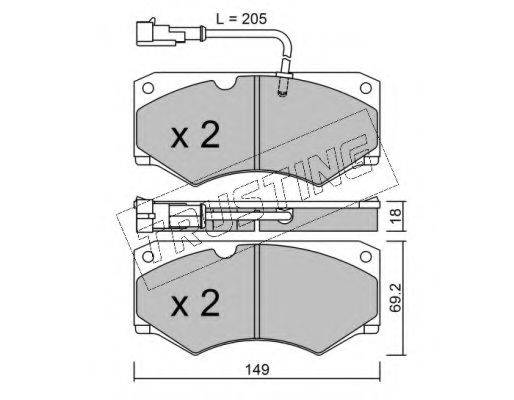 TRUSTING 0167 Комплект гальмівних колодок, дискове гальмо