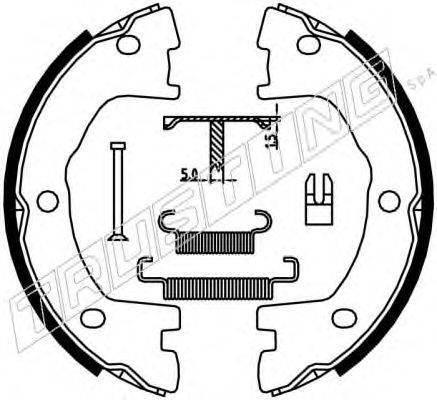 TRUSTING 034101K Комплект гальмівних колодок, стоянкова гальмівна система