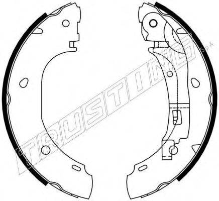 TRUSTING 034106 Комплект гальмівних колодок