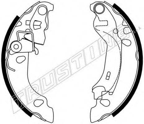 TRUSTING 034107 Комплект гальмівних колодок