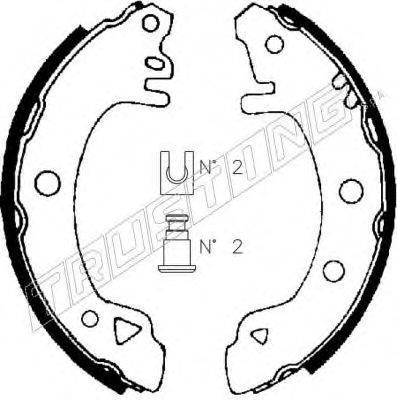 TRUSTING 040116 Комплект гальмівних колодок