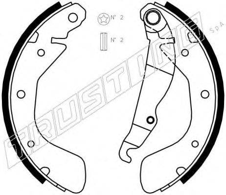 TRUSTING 073166 Комплект гальмівних колодок