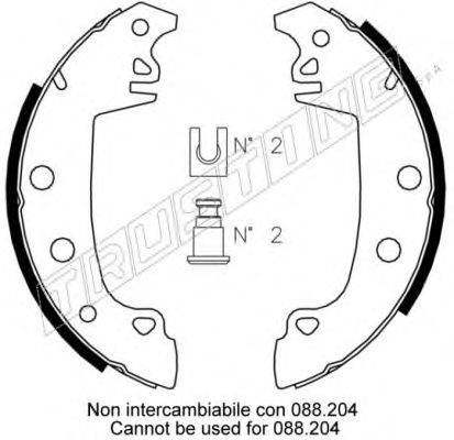 TRUSTING 079187 Комплект гальмівних колодок