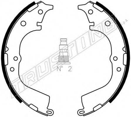 TRUSTING 115298 Комплект гальмівних колодок