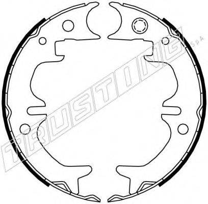 TRUSTING 115316 Комплект гальмівних колодок, стоянкова гальмівна система