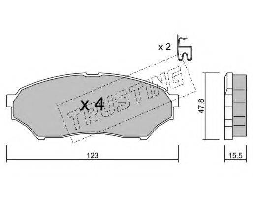 TRUSTING 4120 Комплект гальмівних колодок, дискове гальмо