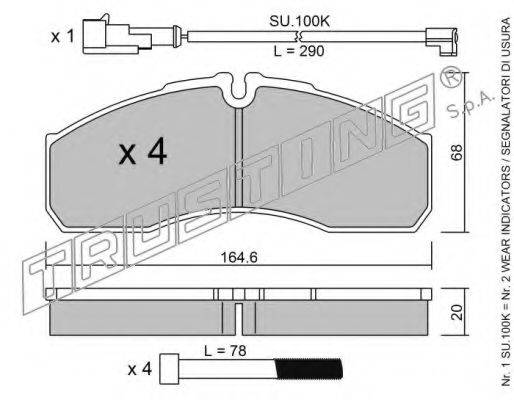 TRUSTING 5940W Комплект гальмівних колодок, дискове гальмо