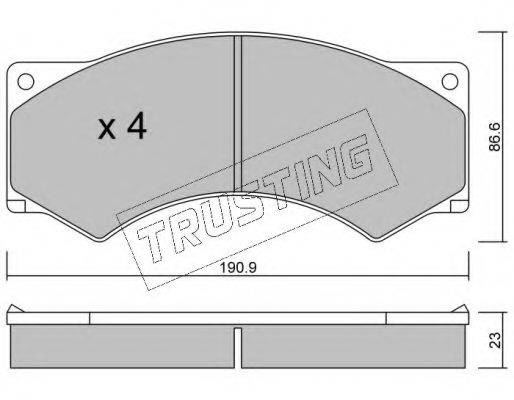 TRUSTING 5950 Комплект гальмівних колодок, дискове гальмо