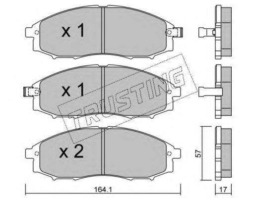 TRUSTING 6270 Комплект гальмівних колодок, дискове гальмо