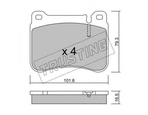 TRUSTING 6840 Комплект гальмівних колодок, дискове гальмо