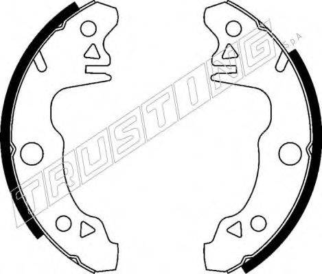 TRUSTING 7051 Комплект гальмівних колодок