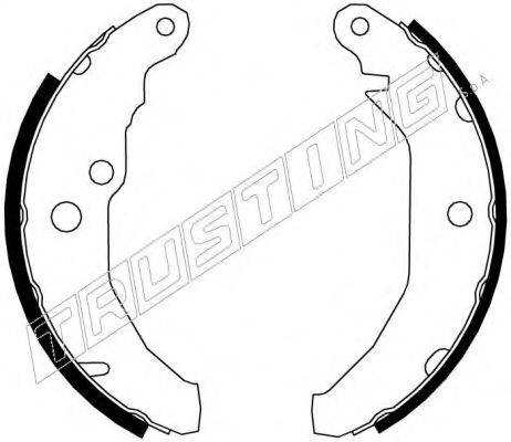 TRUSTING 7121 Комплект гальмівних колодок