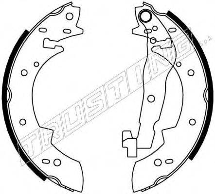 TRUSTING 7125 Комплект гальмівних колодок