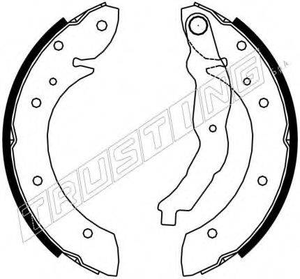 TRUSTING 7249 Комплект гальмівних колодок