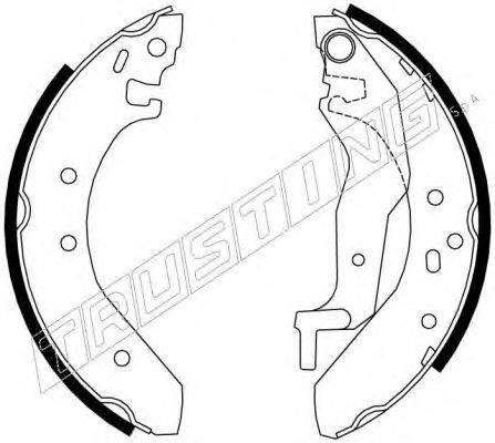 TRUSTING 7292 Комплект гальмівних колодок