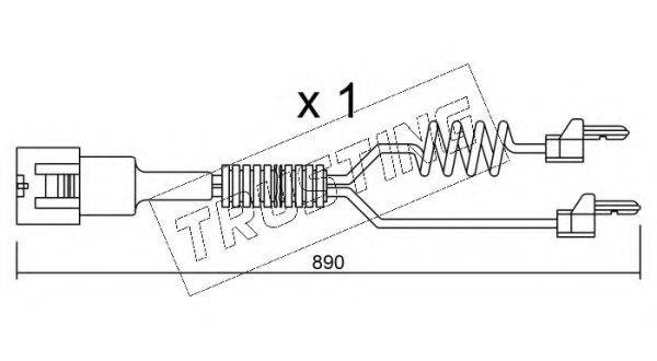 TRUSTING SU103 Сигналізатор, знос гальмівних колодок