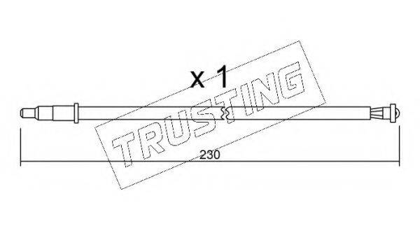 TRUSTING SU105 Сигналізатор, знос гальмівних колодок