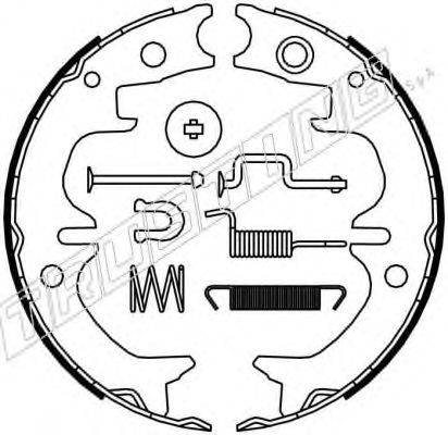 TRUSTING 115314K Комплект гальмівних колодок, стоянкова гальмівна система
