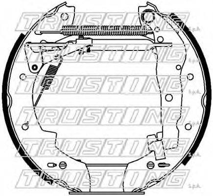 TRUSTING 6406 Комплект гальмівних колодок