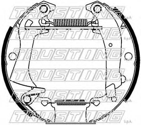 TRUSTING 6412 Комплект гальмівних колодок