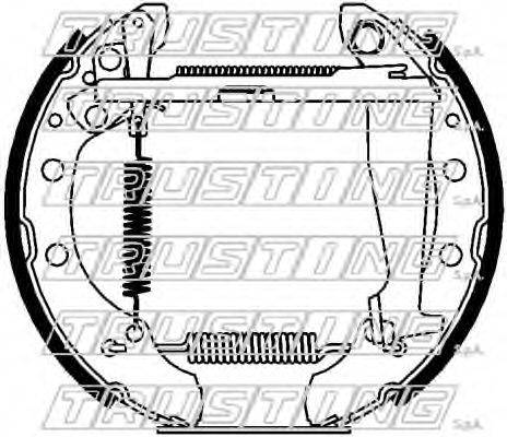 TRUSTING 6417 Комплект гальмівних колодок