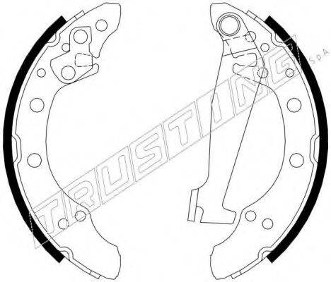 TRUSTING 7417 Комплект гальмівних колодок