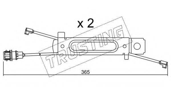 TRUSTING SU245K Сигналізатор, знос гальмівних колодок