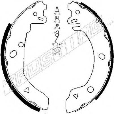 TRUSTING 7440 Комплект гальмівних колодок