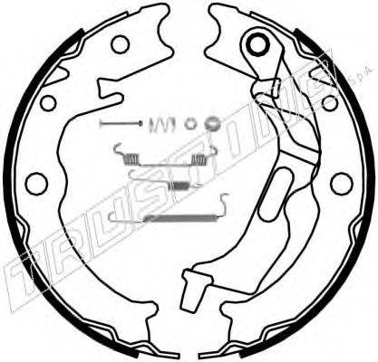 TRUSTING 027007K Комплект гальмівних колодок, стоянкова гальмівна система