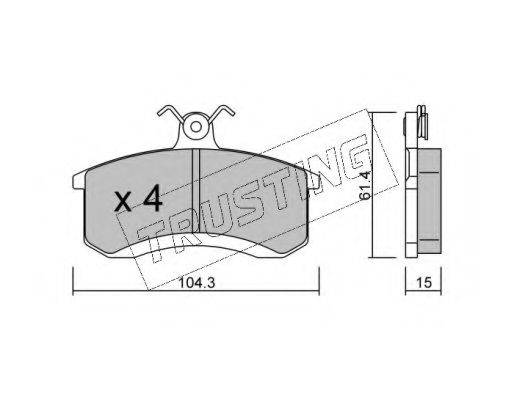 TRUSTING 9450 Комплект гальмівних колодок, дискове гальмо