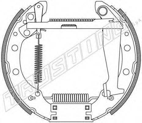TRUSTING 6474 Комплект гальмівних колодок