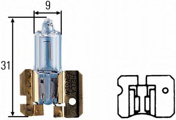 HELLA 8GH002857121 Лампа розжарювання, фара далекого світла; Лампа розжарювання, основна фара; Лампа розжарювання, протитуманна фара; Лампа розжарювання