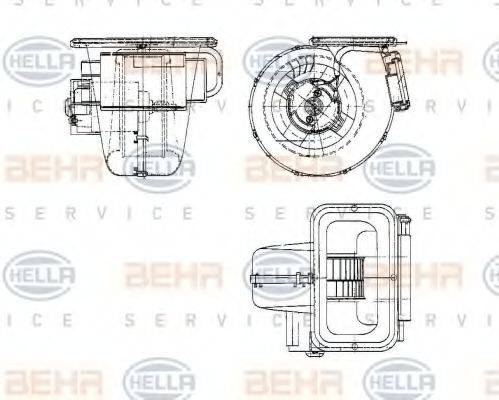 HELLA 8EW009158621 Вентилятор салону