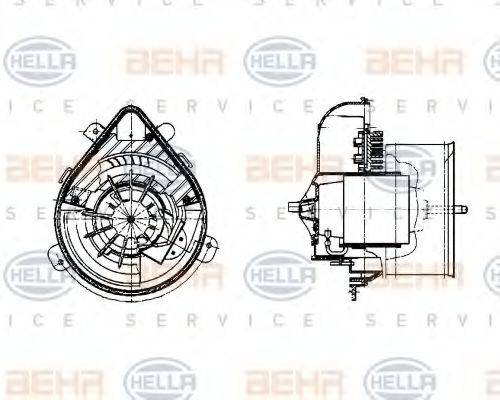 HELLA 8EW009159271 Вентилятор салону