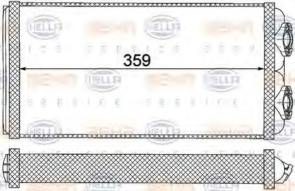 HELLA 8FH351000031 Теплообмінник, опалення салону