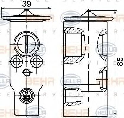 HELLA 8UW351000171 Розширювальний клапан, кондиціонер