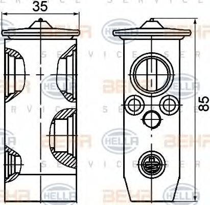 HELLA 8UW351000181 Розширювальний клапан, кондиціонер