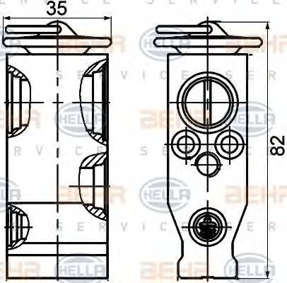 HELLA 8UW351000201 Розширювальний клапан, кондиціонер