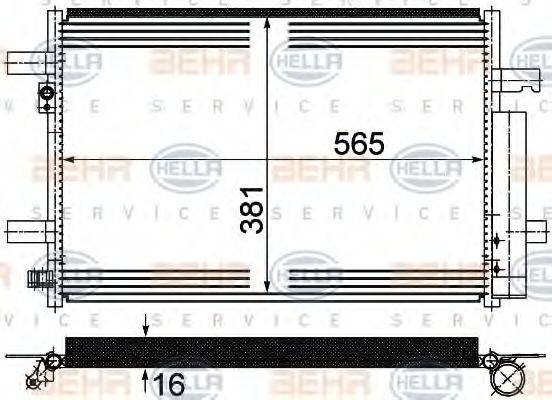 HELLA 8FC351000241 Конденсатор, кондиціонер