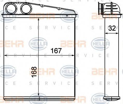 HELLA 8FH351000641 Теплообмінник, опалення салону