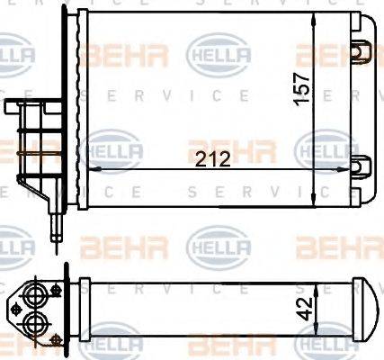 HELLA 8FH351001554 Теплообмінник, опалення салону