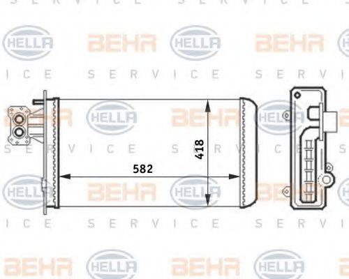 HELLA 8FH351024451 Теплообмінник, опалення салону