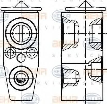 HELLA 8UW351024571 Розширювальний клапан, кондиціонер