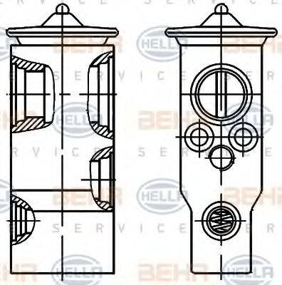 HELLA 8UW351024591 Розширювальний клапан, кондиціонер